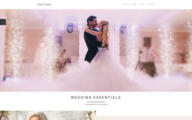 Dan & Linda - Kifinomult esküvői Joomla sablon