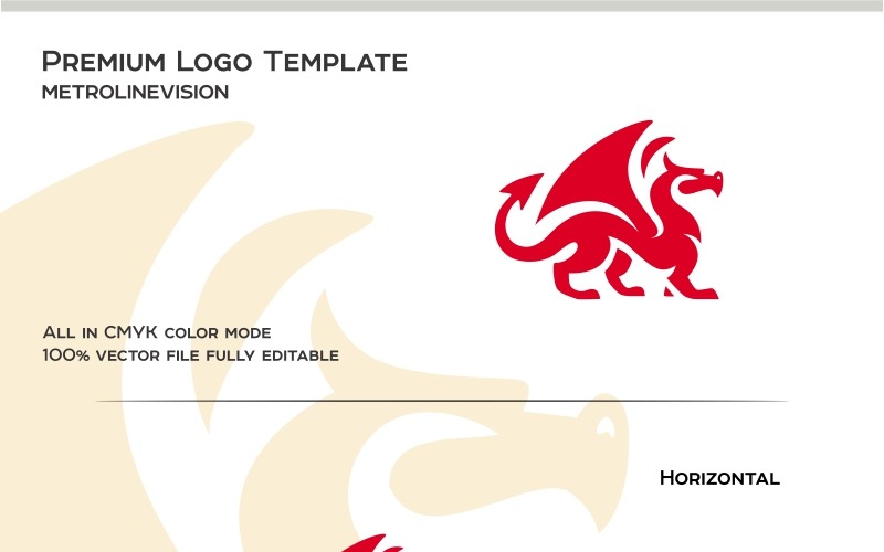 Дракон - шаблон логотипа