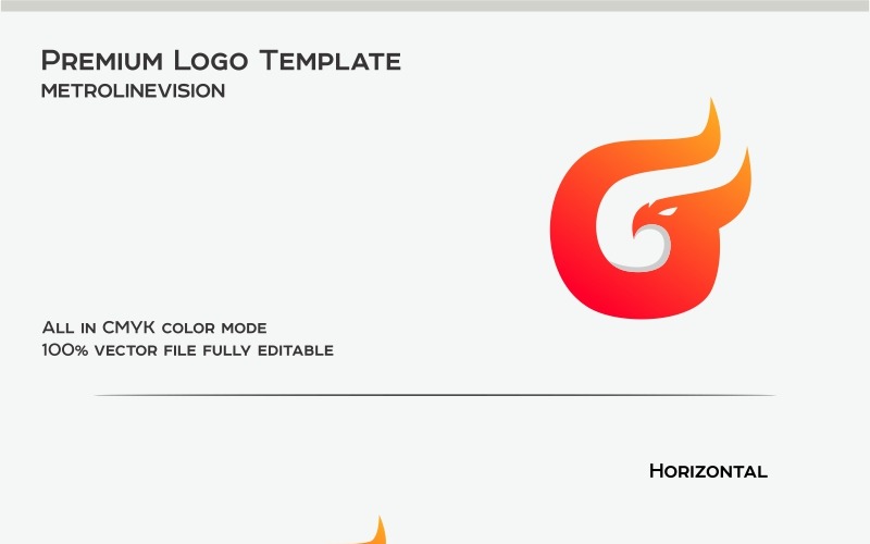 Download Шаблон логотипа "G Letter Phoenix Logo Template" / G Letter Phoenix Logo Template - Шаблон логотипа на тему графика g letter phoenix bird flame fire web studio game internet antique brand branding business consult consulting corporate crest eagle finances