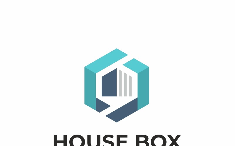 Download Шаблон логотипа "House Box Logo Logo Template" / House Box Logo Logo Template - Шаблон логотипа на тему графика agency box building business city expert firm group hexagon home logo market house inspection insulation invest location modern neighbor real