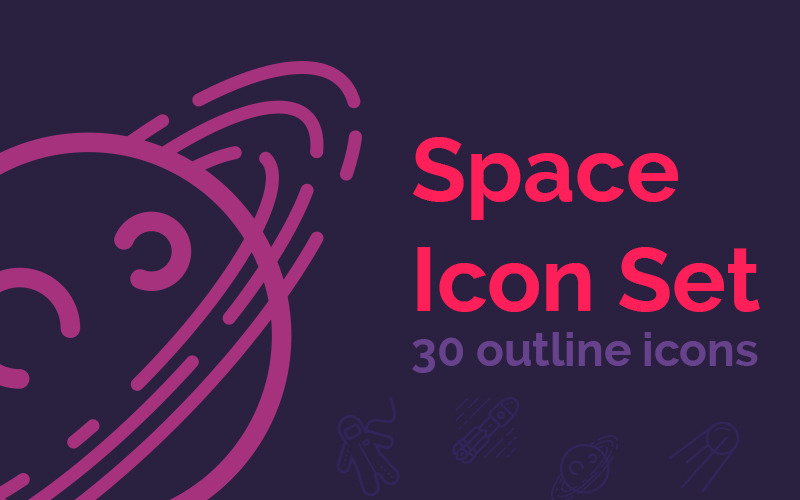 30 Conjunto de ícones de espaço