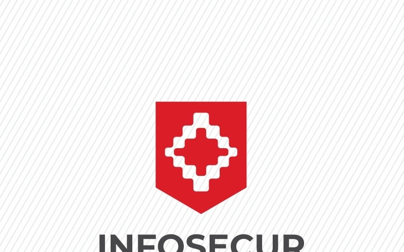 Informační zabezpečené logo šablona