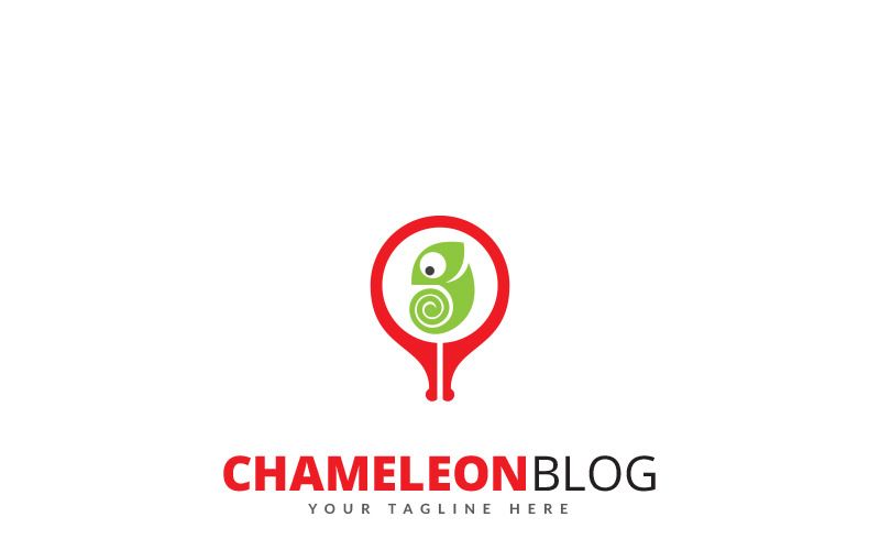 Modelo de logotipo do Chameleon Blog