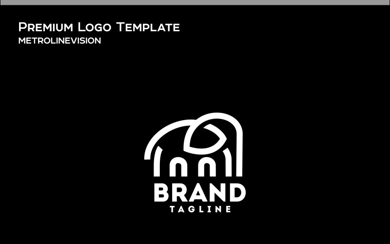 Download Шаблон логотипа "Outline Elephant Logo Template" / Outline Elephant Logo Template - Шаблон логотипа на тему графика brand branding corporate elephant logo identity logotype mimal minimal minimalist animal icon mark shop software studio wild wildlife africa animals