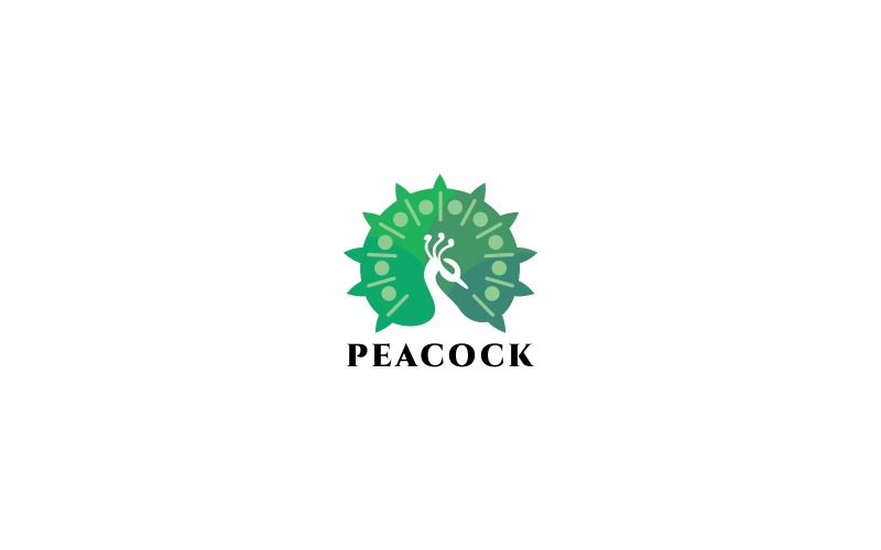 Download Шаблон логотипа "Peacock Logo Template" / Peacock Logo Template - Шаблон логотипа на тему графика beauty best blue brand business creative elegant fashion feminine green logo peacock royalty simple spa unique wellness women animal bird,beauty,blue,brand,branding,business,creative,elegant,
