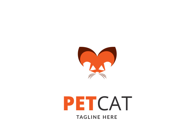 Plantilla de logotipo de gato creativo