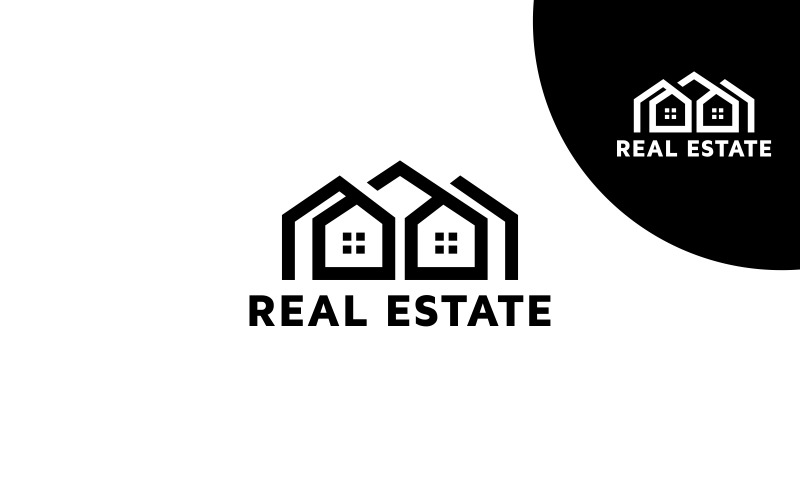 Download Шаблон логотипа "Real Estate Logo Template" / Real Estate Logo Template - Шаблон логотипа на тему графика build building business construction elite homes good home luxury modern mortgage professional property real estate nerd logo newspaper planet state,animals,brand,logo,company,creative,learni