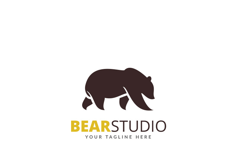 Шаблон логотипа студии Bear
