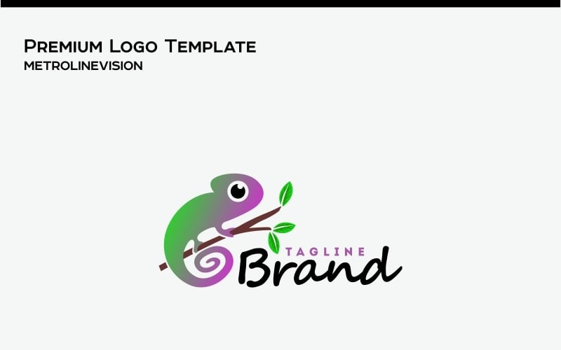 Шаблон логотипу хамелеон