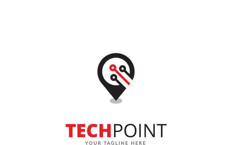 Download Шаблон логотипа "Tech Point Logo Template" / Tech Point Logo Template - Шаблон логотипа на тему графика cable logo cells chip circuit cloud computing computer connection data storage database digital download electron electronic flash disc hardware hosting