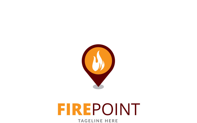Yangın Noktası Logo Şablonu