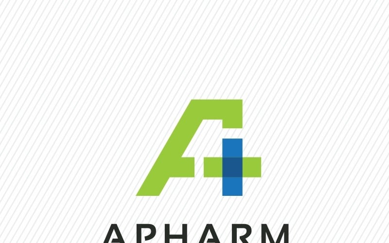 A Pharm - Eine Letter Plus-Logo-Vorlage