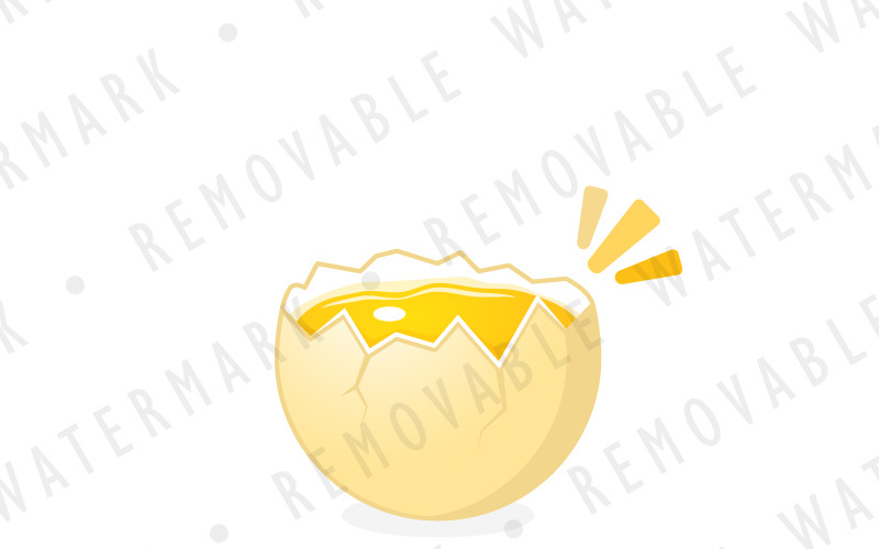 Download Шаблон логотипа "Cracked Egg Logo Template" / Cracked Egg Logo Template - Шаблон логотипа на тему графика food drink egg yolk fresh shell chicken breakfast easter eat cracked broken restaurant bistro farm cosmetics bakery logo design template