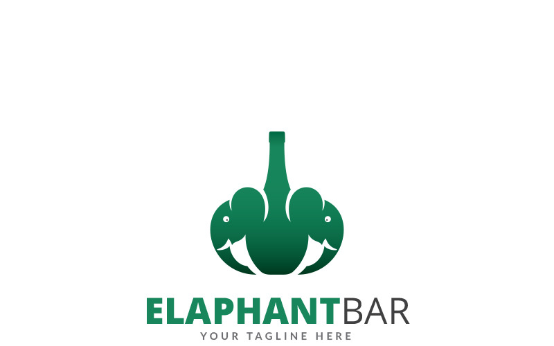 Download Шаблон логотипа "Elephant Bar Ver 2 Logo Template" / Elephant Bar Ver 2 Logo Template - Шаблон логотипа на тему графика africa animals art bar beer big blue brand chef corporate creative cute design elephant pub wine elephants mustache plate prepare