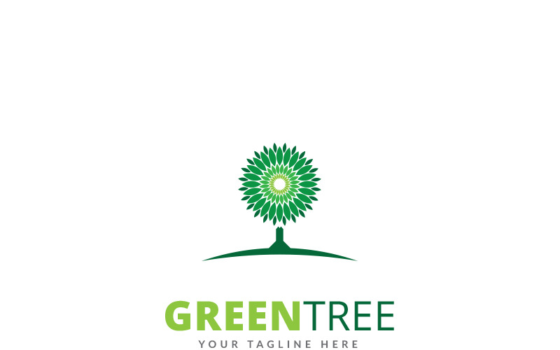 Download Шаблон логотипа "Green Tree Logo Template" / Green Tree Logo Template - Шаблон логотипа на тему графика bistro brand cafe chat chef clean cooking delicious diet eco farm food fork fresh gourmet green health kitchen knife leaf