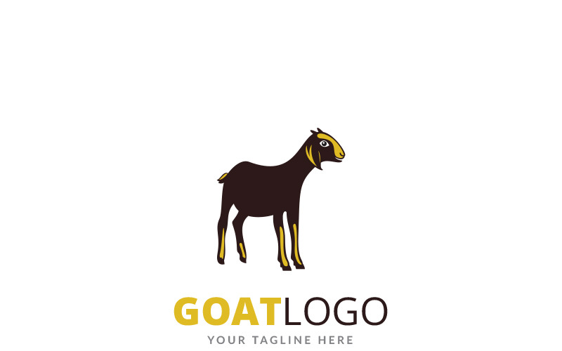Коза логотип шаблон