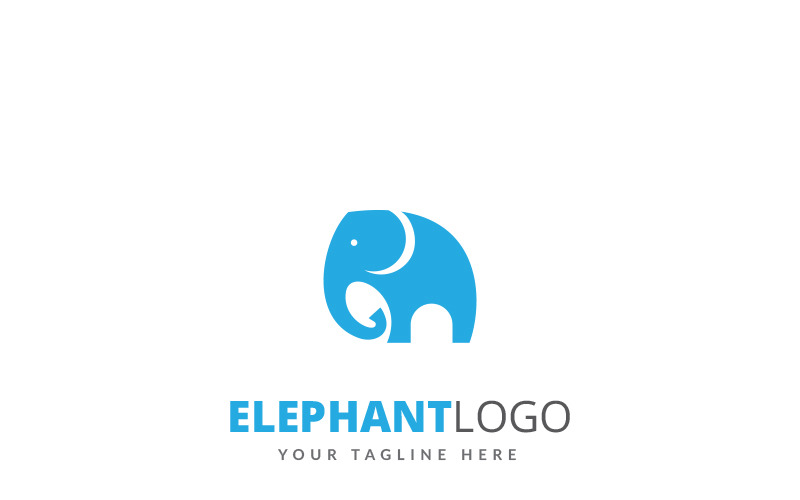 Маленький слон логотип шаблон