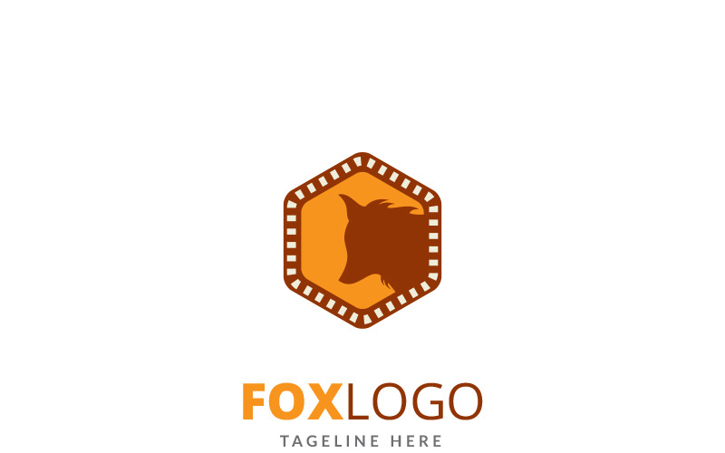 Modello di logo del marchio Fox