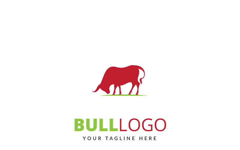 Modello di logo del toro creativo