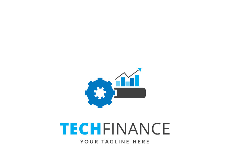 Modelo de logotipo de finanças de tecnologia