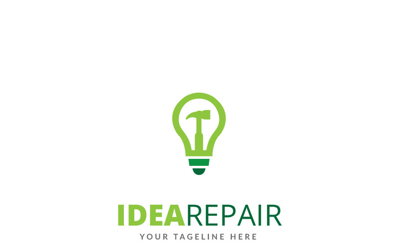 Modelo de logotipo de reparo de ideias