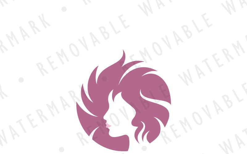Modelo de logotipo do estilo de cabelo Sunburst