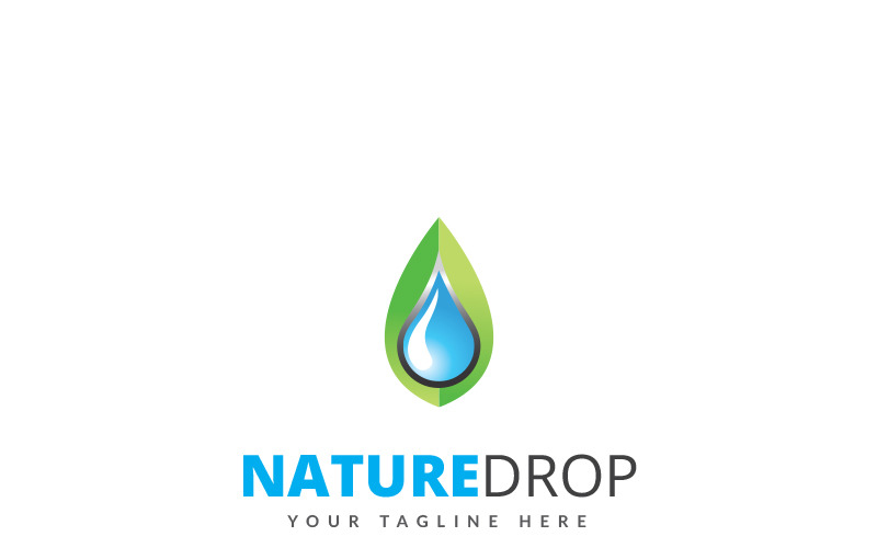 Download Шаблон логотипа "Nature Drop Logo Template" / Nature Drop Logo Template - Шаблон логотипа на тему графика aqua care dew drop eco ecology environment fix flora healing health leaf leaves life maintenance medical medicine natural nature organic