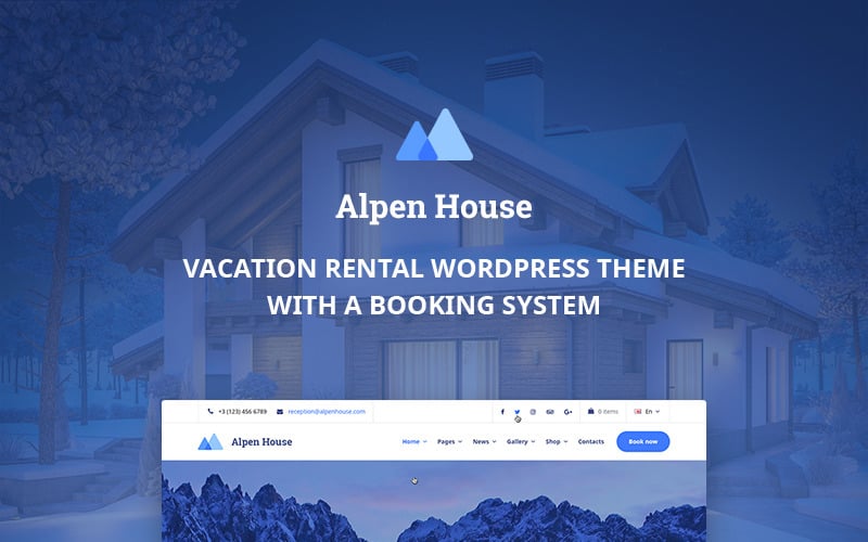Nyaraló bérlés Elementor WordPress téma - Alpen House