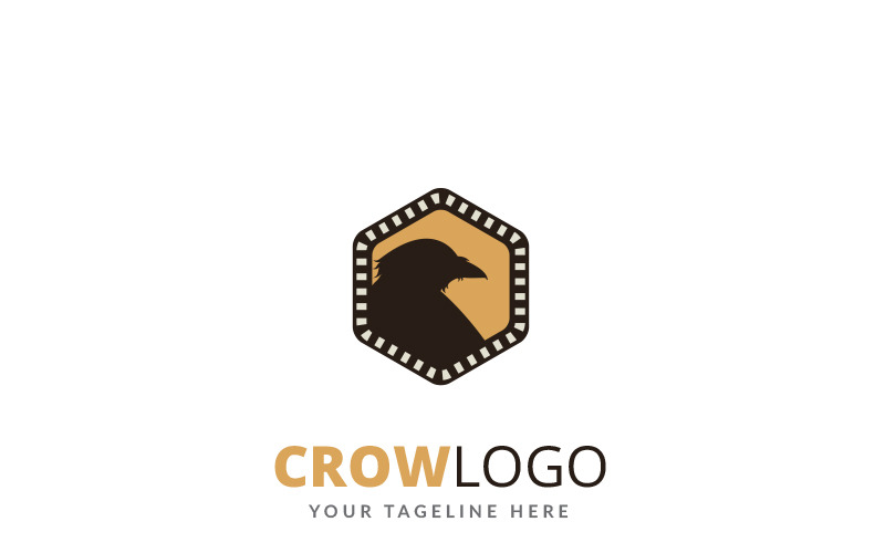 Plantilla de logotipo de cuervo