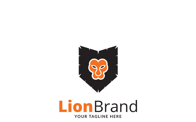 Шаблон логотипа бренда Lion