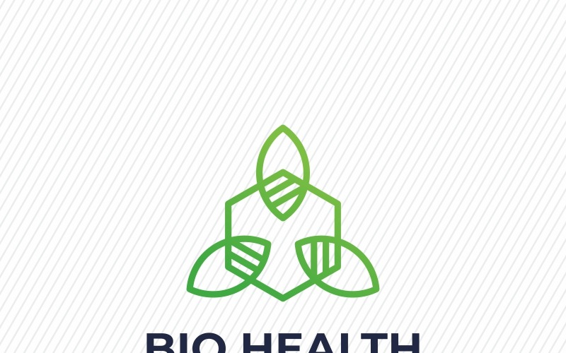 Шаблон логотипа ДНК био здоровья