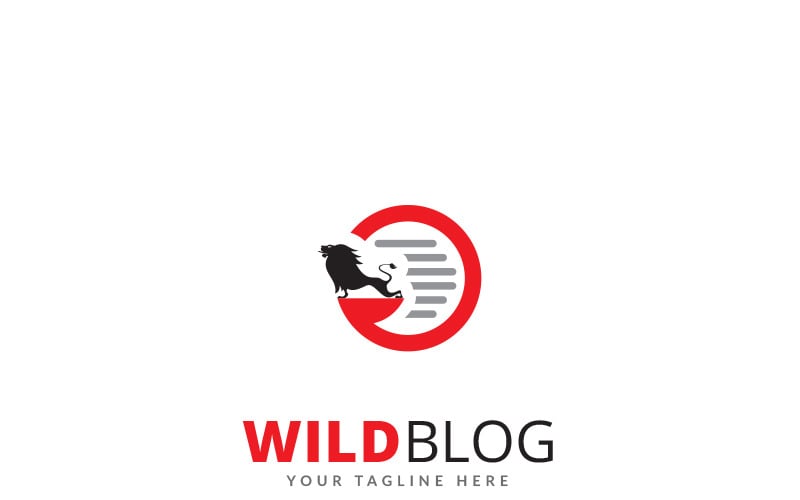 Download Шаблон логотипа "Wild Blog Logo Template" / Wild Blog Logo Template - Шаблон логотипа на тему графика lion blog animal tv news author book club store books chat children creative editor education entertainment ink journalist knowledge learning