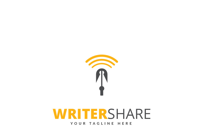 Download Шаблон логотипа "Writer Share Logo Logo Template" / Writer Share Logo Logo Template - Шаблон логотипа на тему графика artist author blog book club store books creative designer drawing editor education entertainment idea ink journalist knowledge learning pen pencil