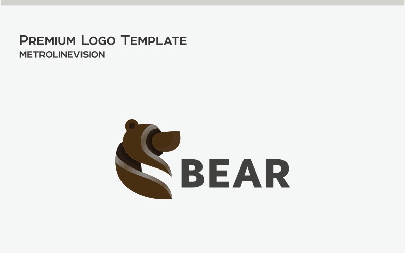 Download Шаблон логотипа "Bear Logo Template" / Bear Logo Template - Шаблон логотипа на тему графика creative bear swirl technology it tech internet entertainment web studio design logo logotype animal events art kid toy