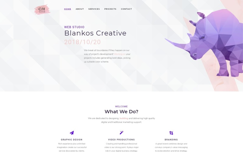 Blankos - Креативная минимально адаптивная тема WordPress Elementor
