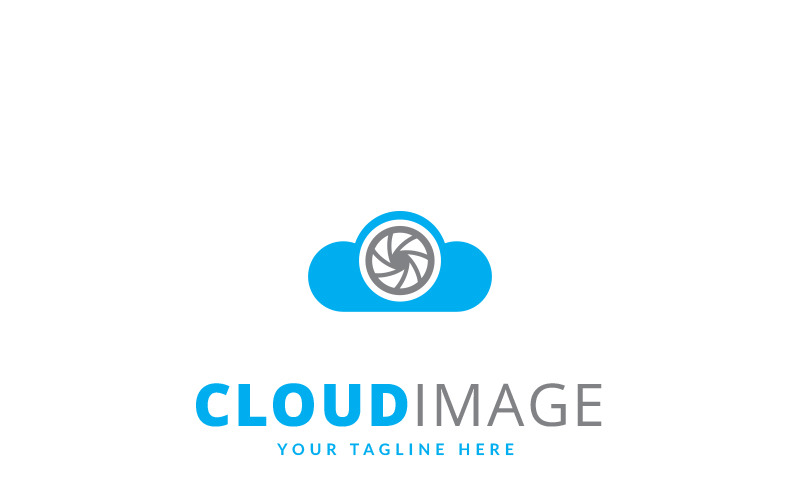 Download Шаблон логотипа "Cloud Image Logo Template" / Cloud Image Logo Template - Шаблон логотипа на тему графика blue cam camera cloud photo computer data download drop box film frame hosting internet logo photogenic photography picture professional sky
