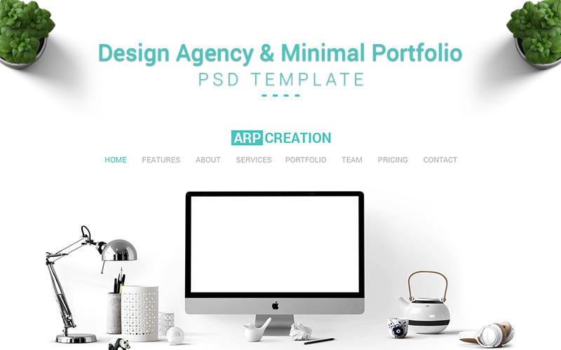 Création ARP - Agence de design et modèle PSD de portefeuille minimal
