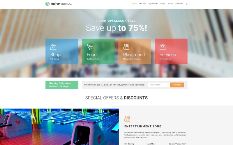 Cube - šablona Joomla Shopping Mall