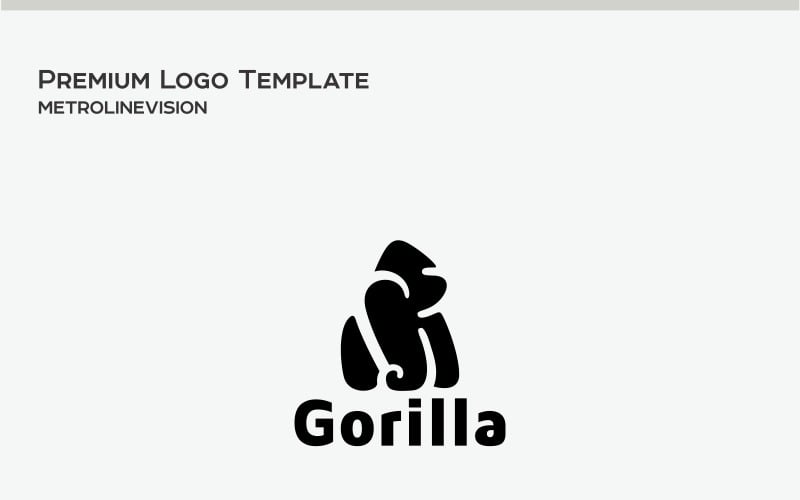 Download Шаблон логотипа "Gorilla Logo Template" / Gorilla Logo Template - Шаблон логотипа на тему графика animals gorilla gorillas king logos power simple strength strongth wild web sport iconic mascot minimal