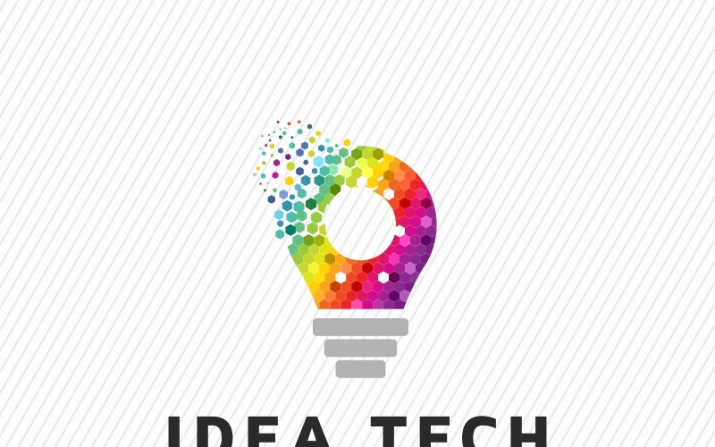 Download Шаблон логотипа "Idea Tech Logo Template" / Idea Tech Logo Template - Шаблон логотипа на тему графика abstract brain bulb business creative creativity cube hexagon hive idea industry internet light logo template mind modern online professional tech