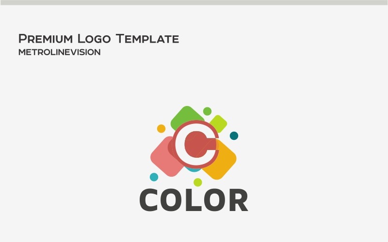 Download Шаблон логотипа "Letter C Logo Template" / Letter C Logo Template - Шаблон логотипа на тему графика alphabet box c letter logo color colour creative creativity cube design digital graphic image initial c media modern polygon technology