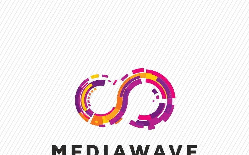 Download Шаблон логотипа "Media Wave Circle Logo Template" / Media Wave Circle Logo Template - Шаблон логотипа на тему графика administrative agency belief bold brand business logo color full communication company consult consulting corporate creative endless human infinity law management