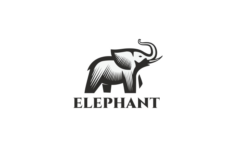 Modèle de logo d'éléphant