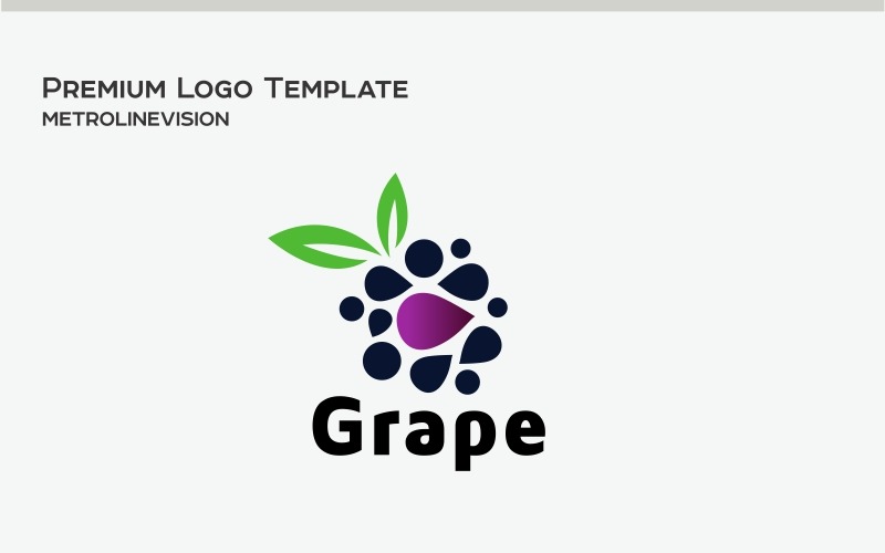 Modello di logo dell'uva