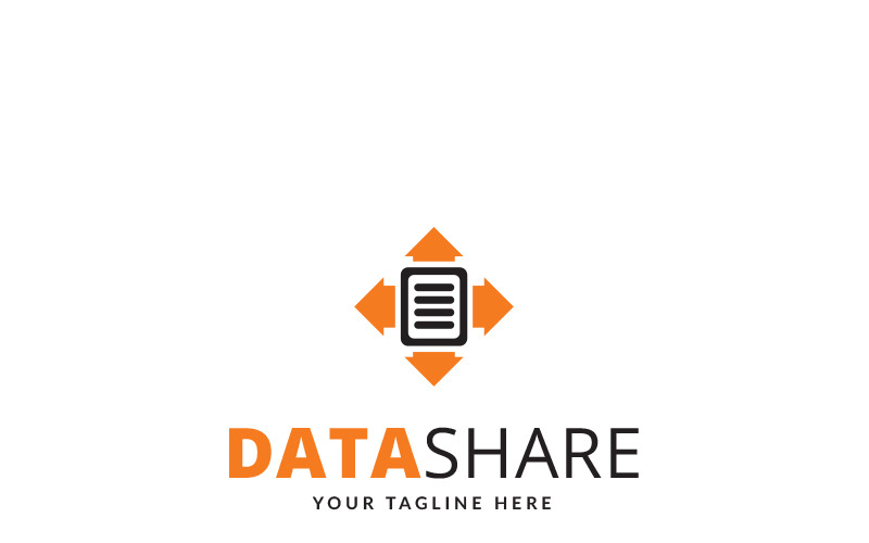 Modello di logo di condivisione dei dati