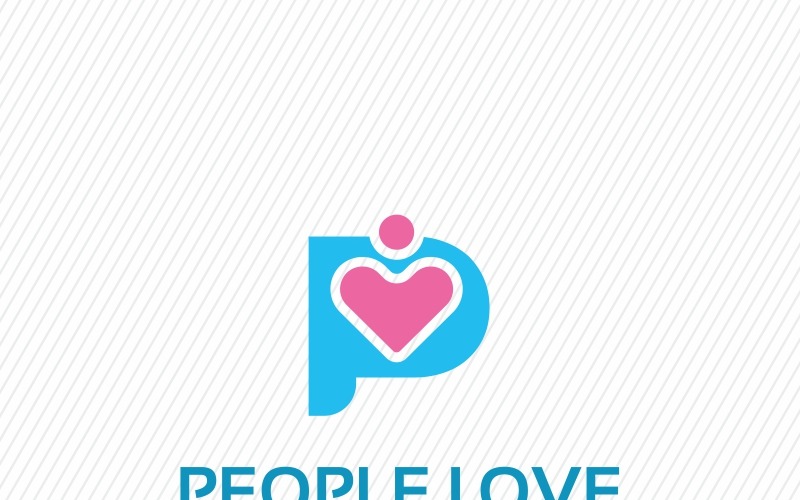 Download Шаблон логотипа "People Love Logo Template" / People Love Logo Template - Шаблон логотипа на тему графика agency agent care community consult consultant education forum friend group heart human internet love media multimedia office people service social