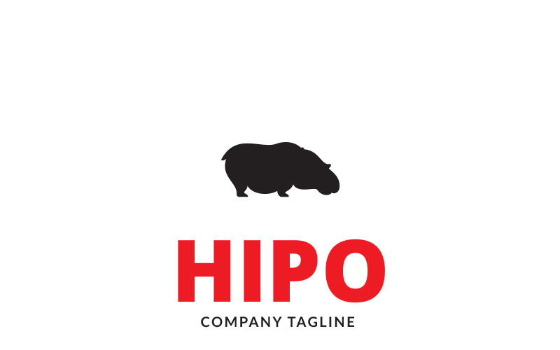Plantilla de logotipo de hipopótamo