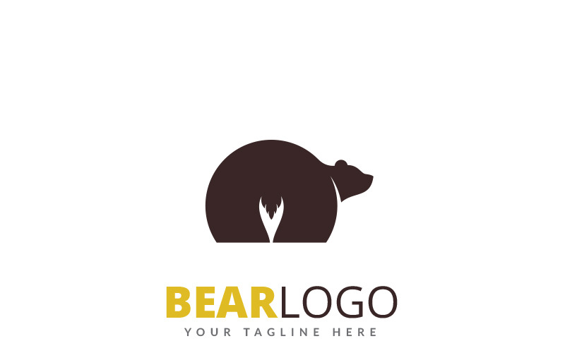 Шаблон логотипа бренда Bear
