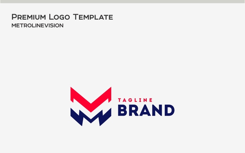 Шаблон логотипа буква M
