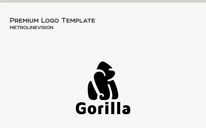 Шаблон логотипу горили